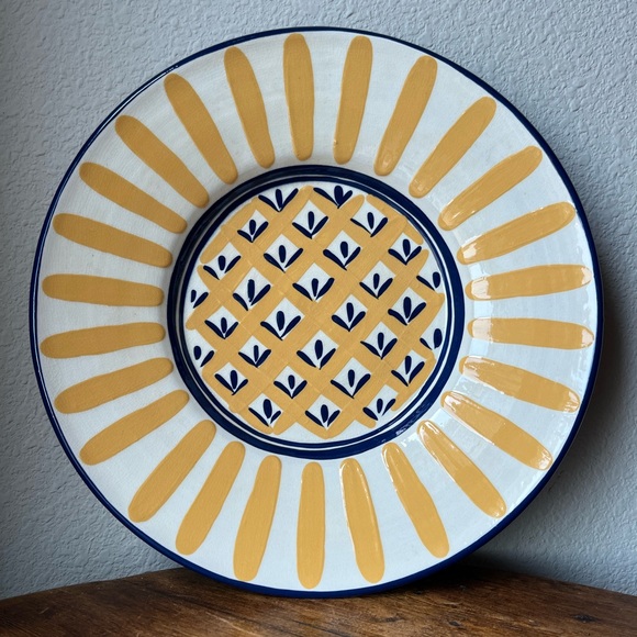 Jill Woodruff Manos Pottery Terracotta Bowl Platter 14” - Picture 7 of 13